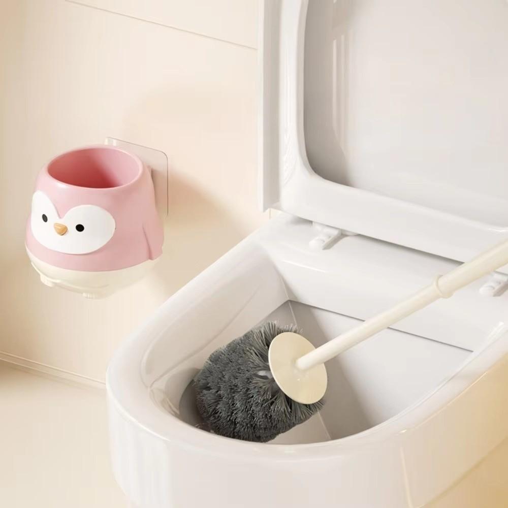 Long Handle Toilet Brush Silicone Bathroom Accessories Cute Cleaning Tool