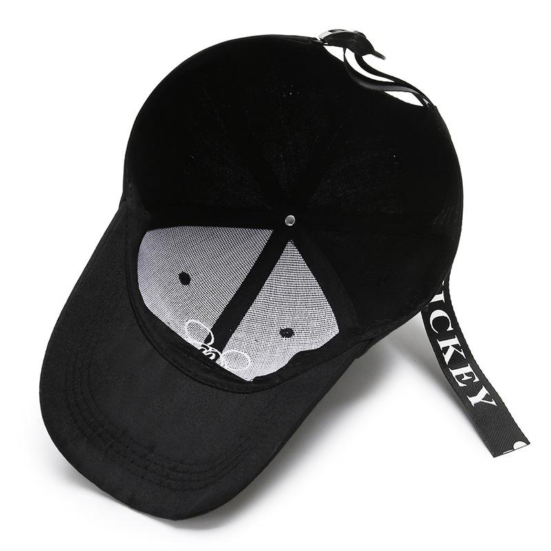 Dome Short Brim Embroidered Mickey Baseball Cap - Essential Casual Outdoor Sun Hat for Men and Women