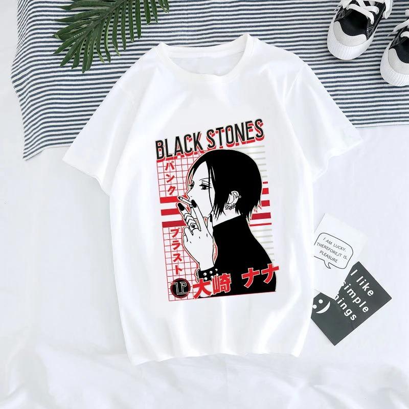 ZX TEE Nana Anime T-Shirt Nana Anime Shirt Nana Osaki Manga Charakter Shirt BLACK STONES Merchandise Japanisches Anime Charakter Print T-Shirt