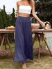 Summer Khaki Casual Cotton Linen High Waist Pants For Women Office Lady Loose Trousers Fashion Solid Baggy Pants Spodnie