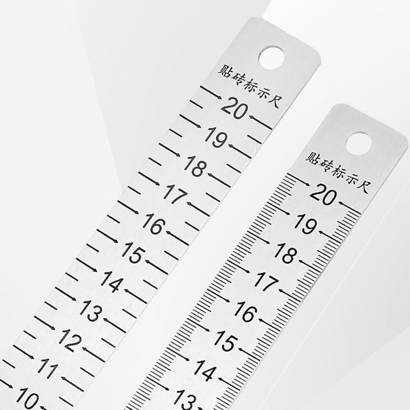 Floor Leveling Tools Stainless Steel Tile Height Leveling Tool Anti-Slip Horizontal Lines Positioning Floor Ruler Tile Equal