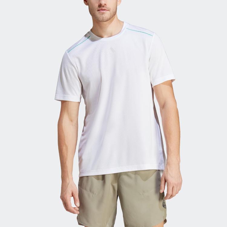 Adidas Workout Base Logo Tee Men Tops White IB7904