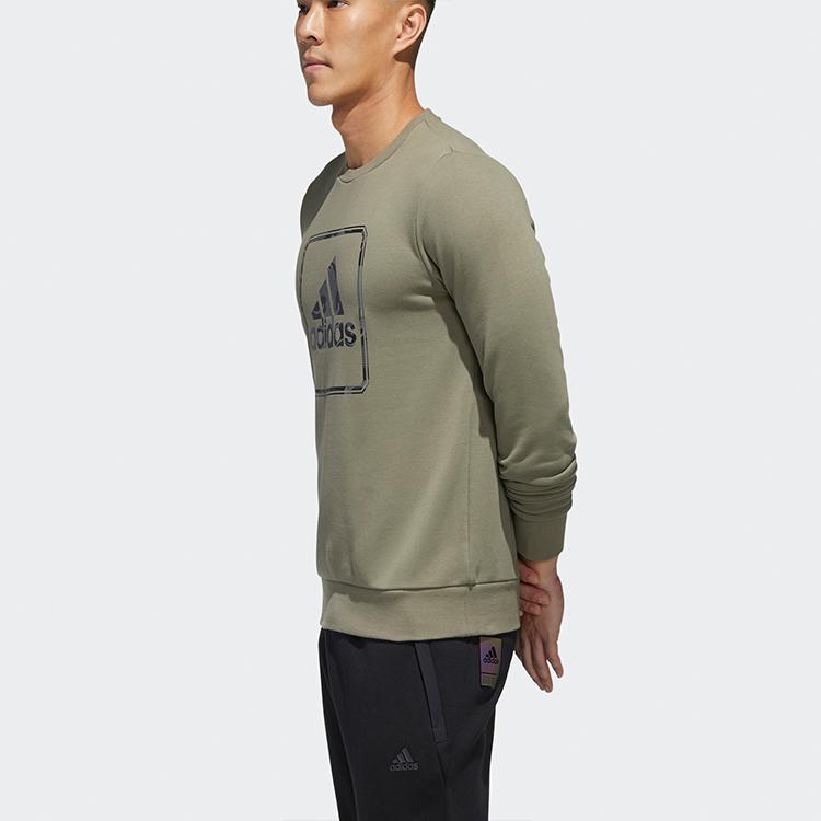 Adidas MH Gfx Ft Bos Logo Sport Pullover Hoodie Men Tops Trace-Green GM4478