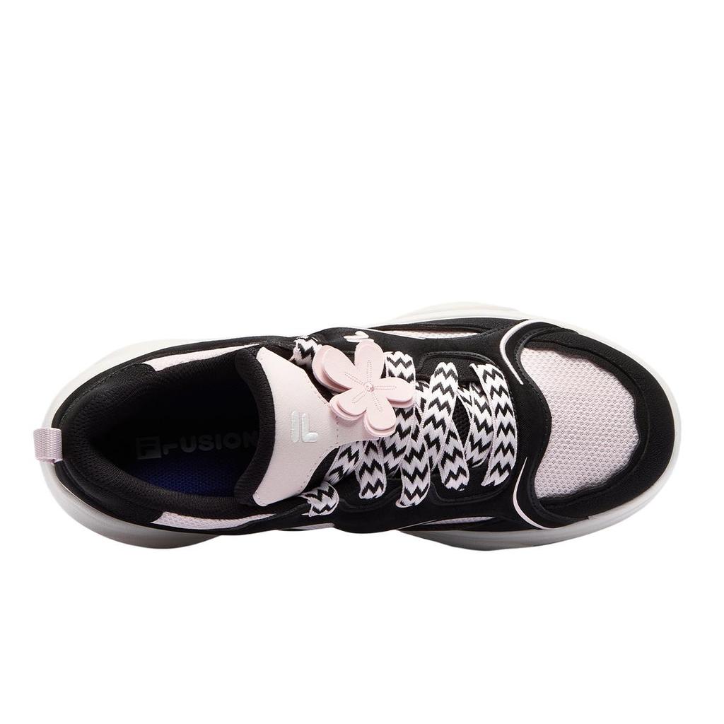 Fila Fusion Windround Dx Skate Shoes Comfortable Versatile Low-Top Women sneaker Black White T12W512315FTA