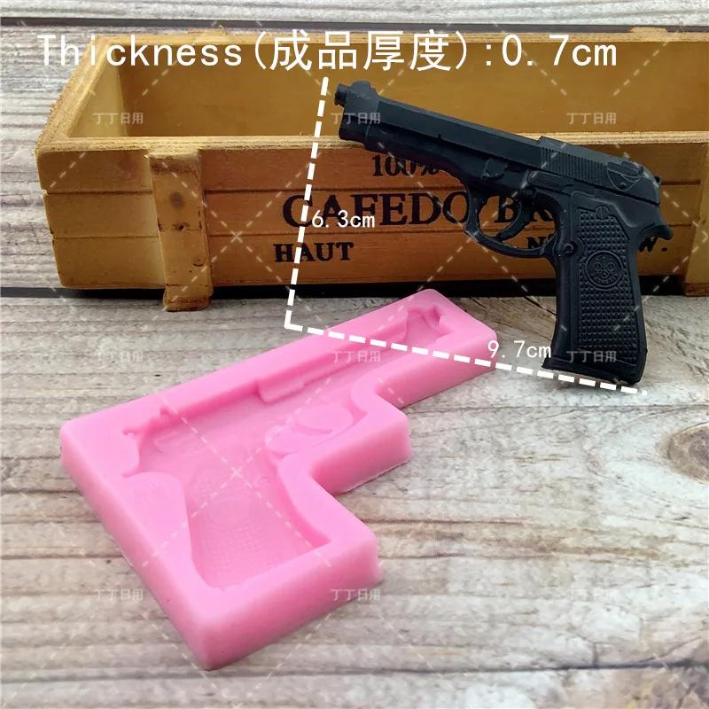 

DIY Пистолет АК Форма помадка мыло 3D торт силиконовая форма, кекс желе конфеты шоколадное украшение, формы для выпечки