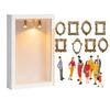 Wooden Miniature Museum Mini Museum Frames with Figurines for Home Decor DIY Adults Craft Wall Library Room Birthday gift