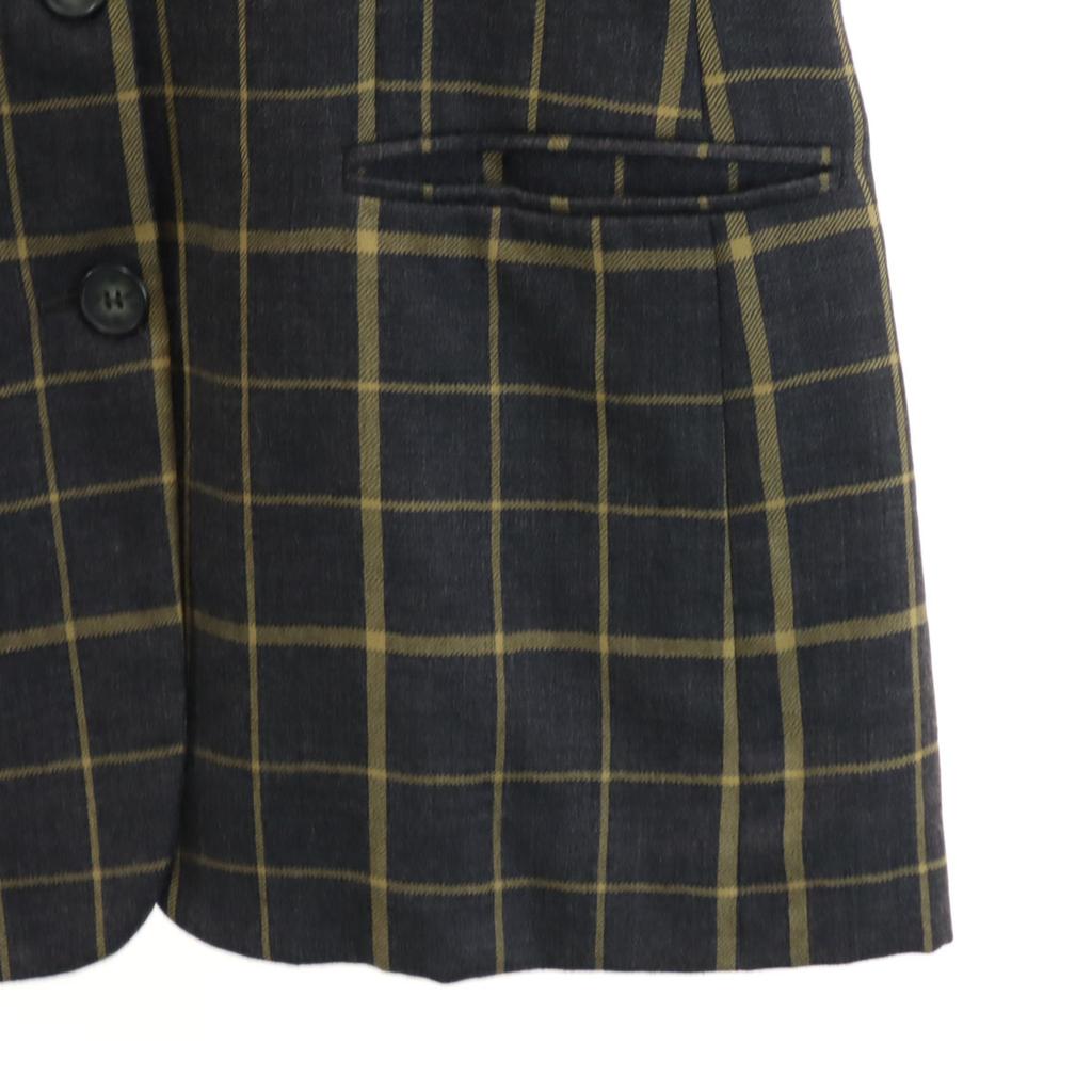 Emporio Armani 90s Made In Italy Old Check Pattern Tailored Jacket Men's Used