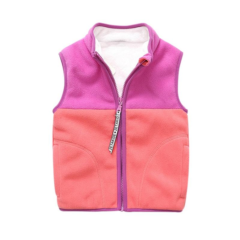 

Флисовый жилет без рукавов для детей 1–6 лет, жилет на молнии, верхняя одежда 140