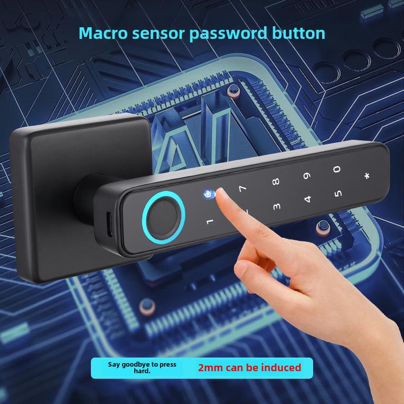 Tuya Smart Spherical Password Lock: Semi-Automatic Fingerprint Lock for Home or Office Doors.