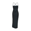 AltGoth Fairycore Sexy Midi Dress Women Streetwear Mall Gothic Backless Lace-up Halter High Waist Bodycon Dress Partywear Female