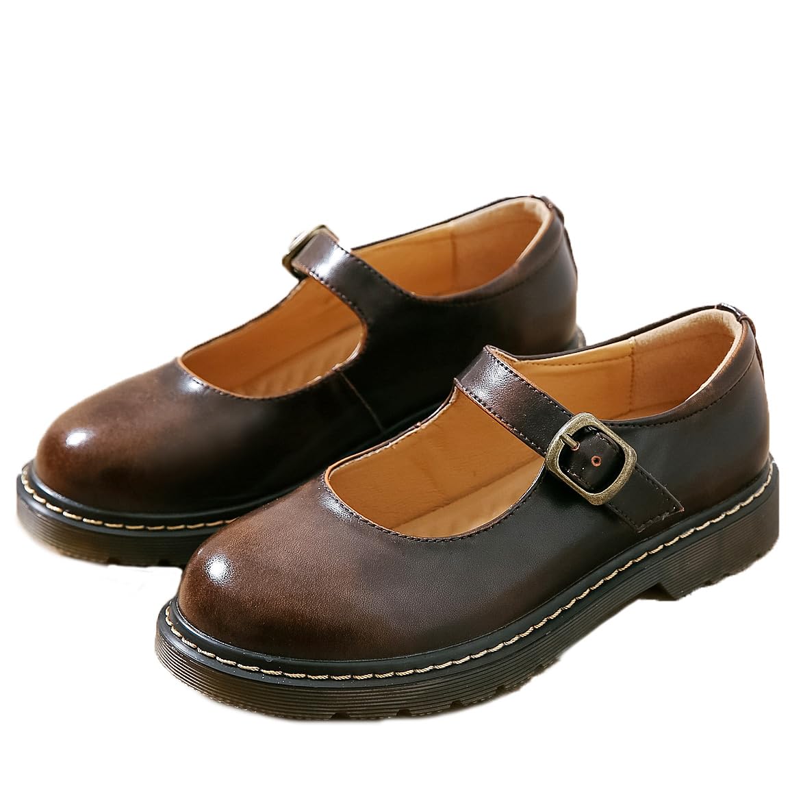 

[MIDIRO] Loafers for Women - Mary Shoes - Cute Lolita Style - Suitable for Hakama - Comfortable to Walk In - Thick Sole - Water-Repellent - Quick-Dryi