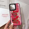 Strawberry Photo Frame Mirror for Apple 17PROMAX Love Bow iPhone16 Mirror Anti-drop Protective Cover