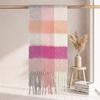 | Imitation mohair plaid scarf | Autumn and winter warm AC grid | Support LOGO customization
