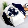 Football Club Emblem Umbrella Folding Umbrella, Automatic Umbrella 8-Frame for Travel, Camping Use Gift for Halloween Christmas