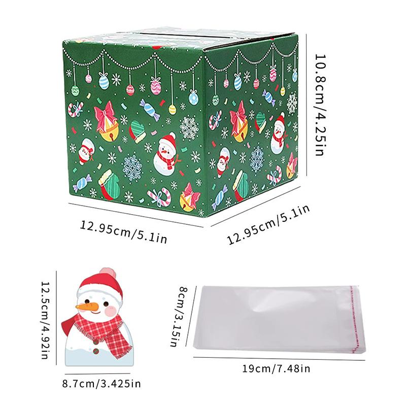 WTEMPO DIY Christmas Gift Boxes Foldable Wedding Birthday Surprise Party Money Box for Cash Money Roll Gift Box Pull Out Kit Christmas Party Supplies