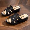Women's Thick-Soled Summer Wedge Sandals - Fashionable, Anti-Slip, Soft-Soled High Heels for Outdoor Wear