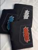 European High Street JNCO Pattern Embroidered Hip-Hop Loose Wide Leg Jeans