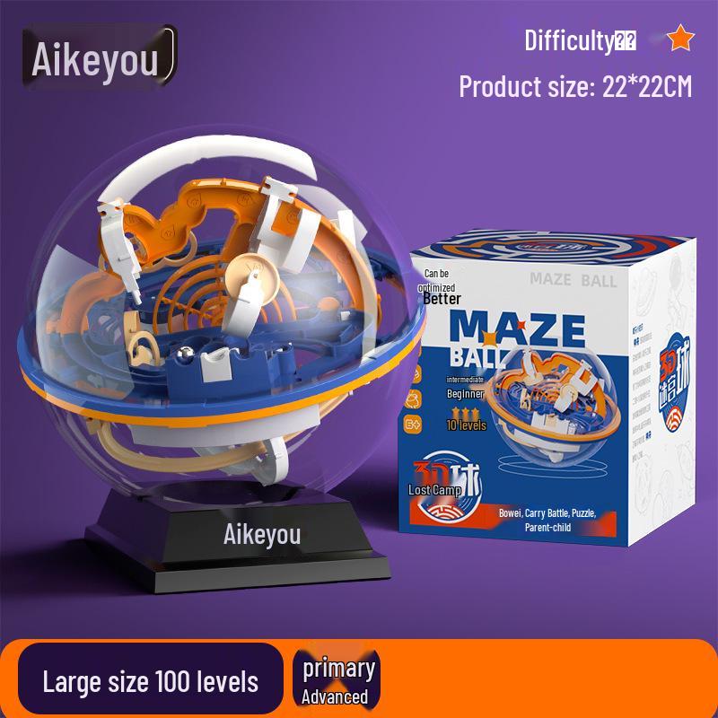 Aikeyou 3D Labyrinth Ball Lernspielzeug für Kinder – Logisches Denken und Geburtstagsgeschenk