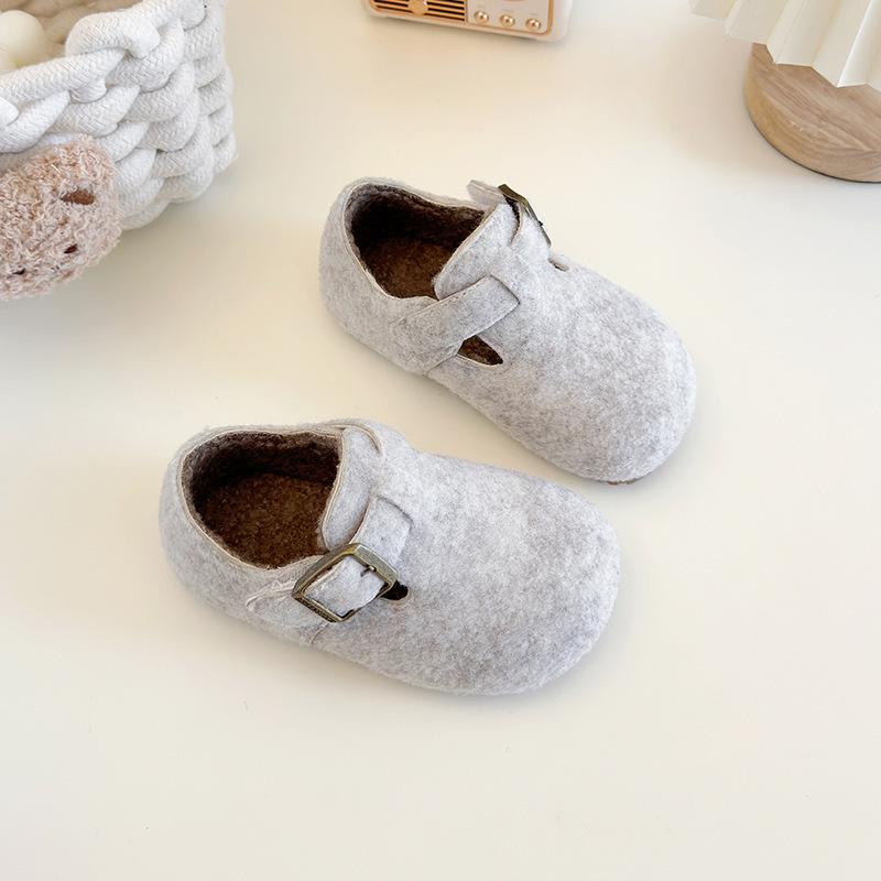 Birkenstock Winter 2025 Girls' Velvet Fur Shoes - Soft Sole, Thickened for Boys & Girls