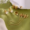 European and American stainless steel zircon earrings, earrings, earbone clips, and titanium steel without earholes.