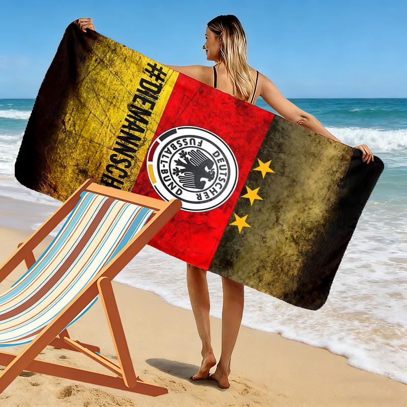 Deutschland Alemania Print Beach Towel, Large Soft Quick Dry Towel for Beach Camping Swimming
