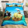 Sailing Ship Pattern Duvet Cover Set 3D Print Boat For Kid Teen Adult Bedding Set Polyester Comforter Cover Full King Twin Size