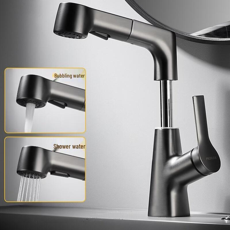 TLXT Gunmetal Grey Basin Faucet