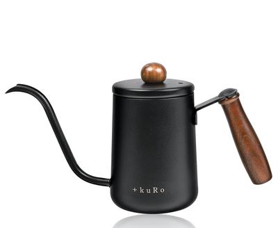 Coffee Drip Stovetop Serves Includes Narrow Perfect for Camping and Outdoor Activities +kuRo Pot, Pot, 600ml, Compatible, Stylish, 2-3 People, Lid,