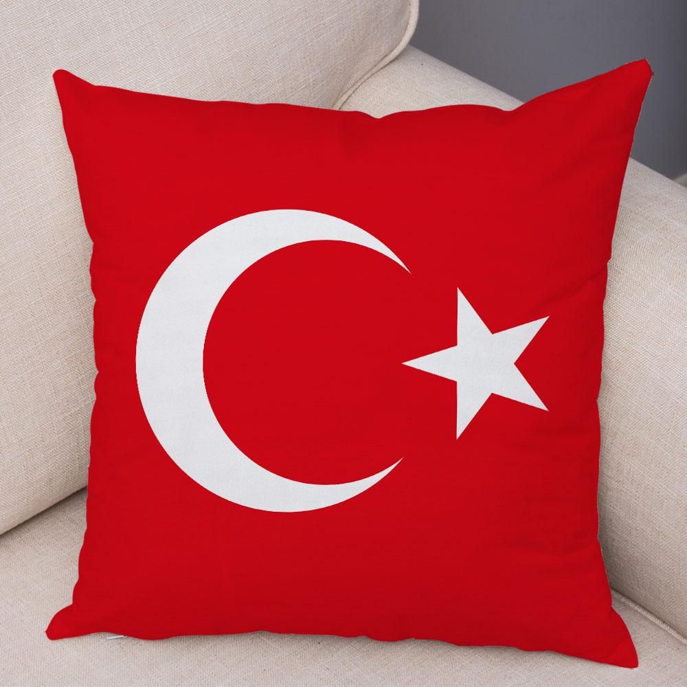 Style National Flag Cushion Cover for Sofa Home Car Decor Geometric Print Pillowcase Super Soft Plush Pillow Case Xcm