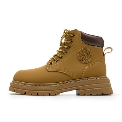 Classic Retro Simple British Style Thick Sole Versatile Fashion Casual Comfortable 10cm Martin Boots Unisex Boots Yellow WBN(JS)-293301