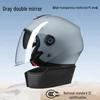 Unisex Electric Vehicle Helmet with Cold Protection, Warm Neck Gaiter, Detachable Half Helmet, Motorcycle Safety Features & Dual Visor.