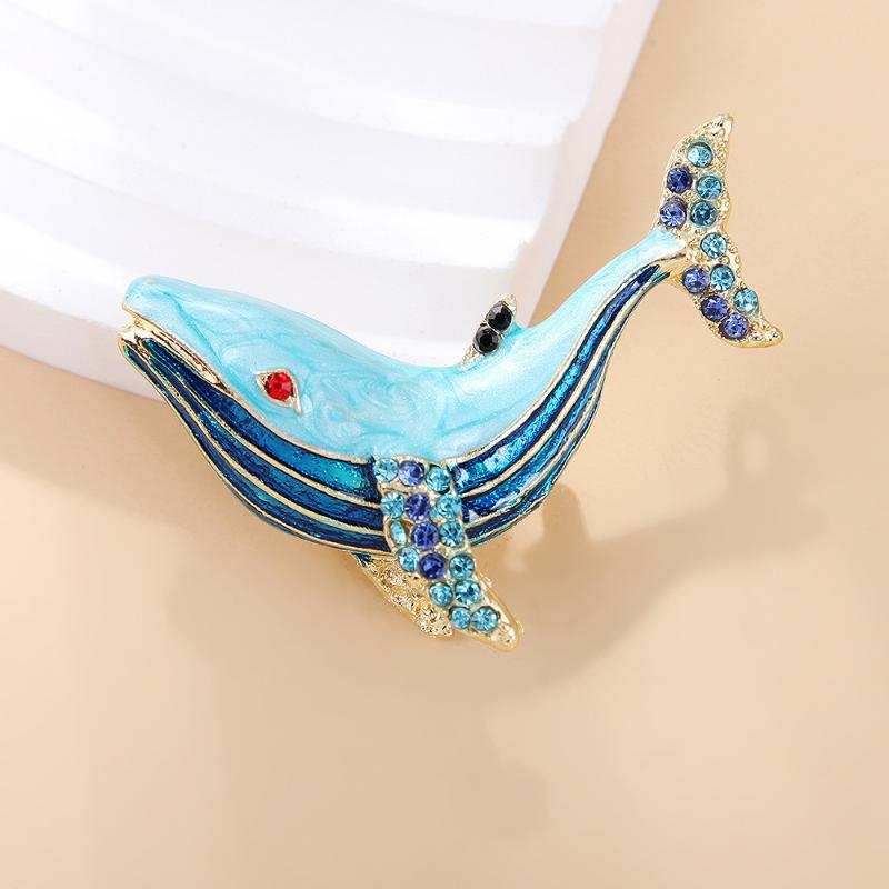 Krásné smaltované brože se zvířaty velrybami pro ženy na kabát, párty, šperky, doplňky, dárky