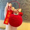 Creative Knit Crochet Keychain Bag Pendant Cute and Fashionable Keyring Ornament for Women and Girls