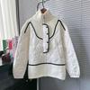 Korean Petite Lace Patchwork Knitted Sweater Vest