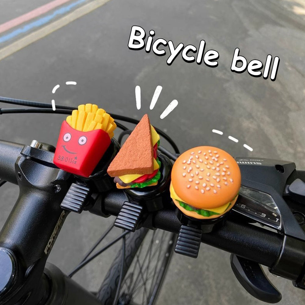 Bicycle Bell ABS Cartoon Hamburg Sandwich Mountain Road Bike Bell Handlebar Safety Warning Bell Cycling Lovely Loud Call