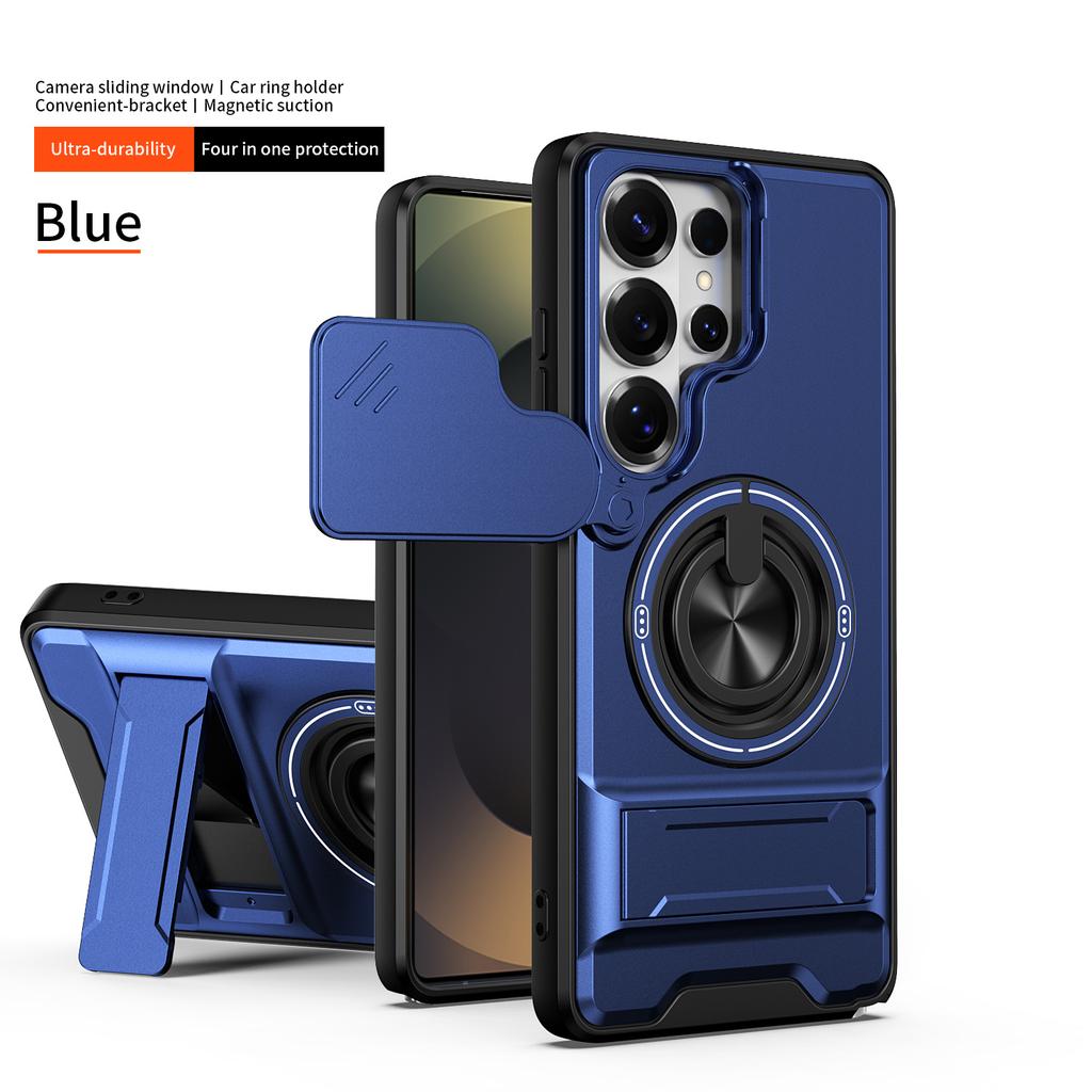Funda for Samsung Galaxy S26 Ultra S25 Plus S25 FE Case Rotatable Slide Camera Protection Ring Stand Shockproof Cover Capa Funda