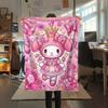 1PC My Melody Print Flannel Blanket, High Quality All Seasons, Home Decor, Warmth and Comfort, Perfect for Christmas Gifts