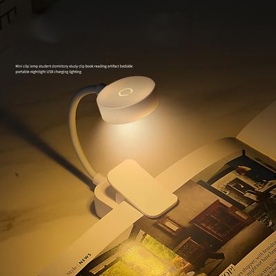 Luci da lettura a LED portatili, protezione degli occhi, luce notturna, mini lampada da lettura da scrivania con clip a 360°, da viaggio, camera da letto