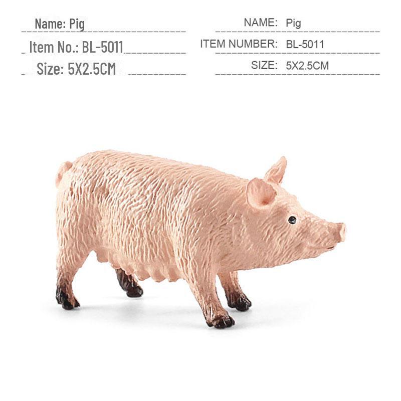 

Мини-модели животных фермы: Курица, утка, гусь, корова, золотые украшения