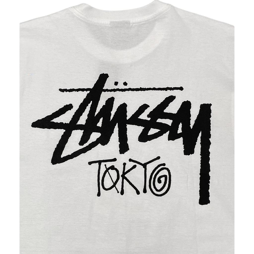 Stussy Lager Tokio T-Shirt Buchstabendruck Rundhalsausschnitt Kurzarm T-Shirt Unisex Oberteile 1235890001069