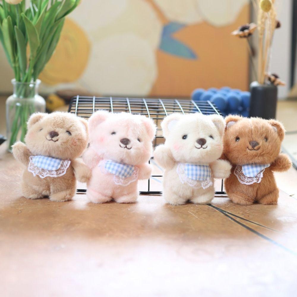 

12 см плюшевая игрушка кукла милая сумка подвеска украшение 2024 брелок темно-коричневого