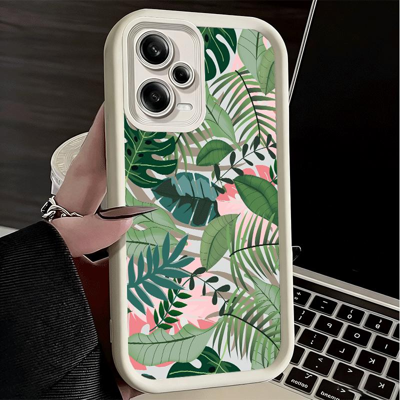Phone Case for Xiaomi Redmi Note 15 14 13 Pro Plus Summer Plants Green Leaf Shell 12S 11 11S 11T 5G 14S Soft Silicone Funda