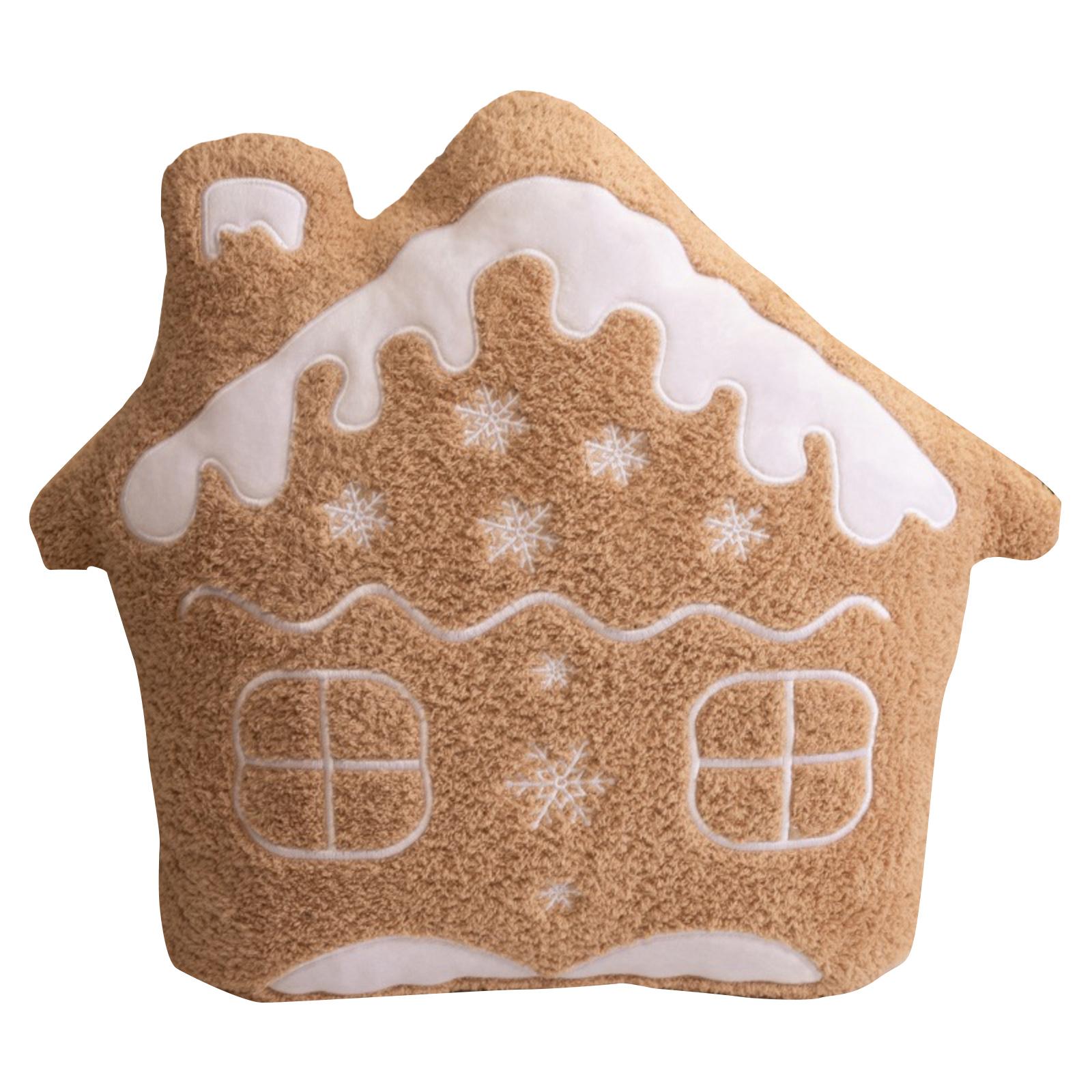 

Рождественские снежинки, Рождественский дом, Плюшевые мультяшные декоративные подушки, Праздничные атмосферные украшения One Size