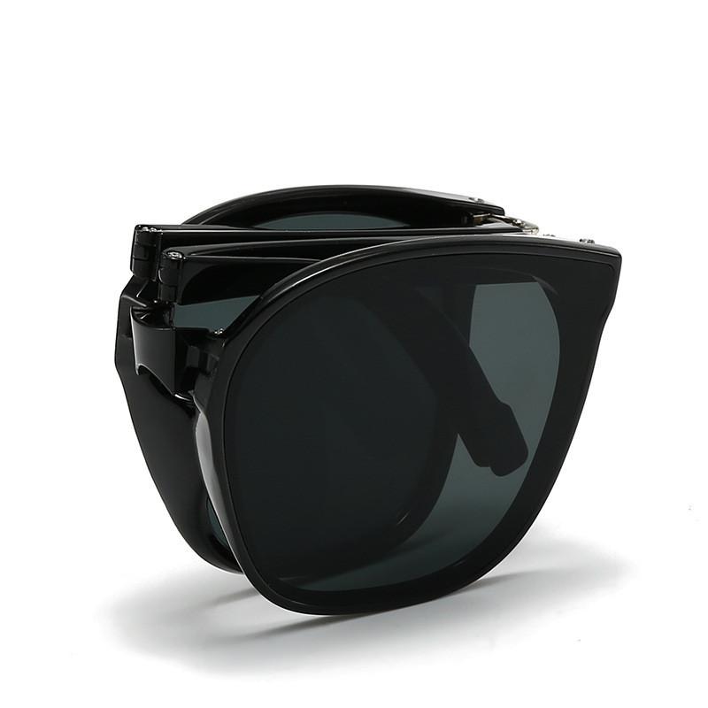 

2024 New Arrival Small Fresh Stylish Women s High-grade Feeling Folding Sunglasses Uv Protection Big Frame Travel Sunscreen StyleA