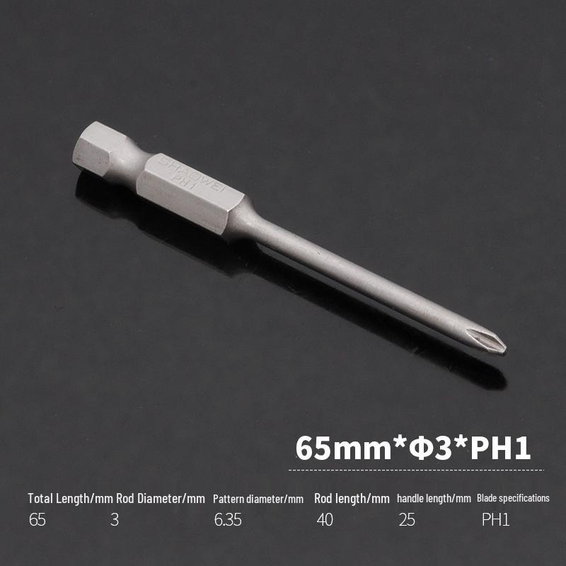 Magnetic Phillips Electric Screwdriver Bit Set (3/4/5/6mm) - S2 Steel Extension