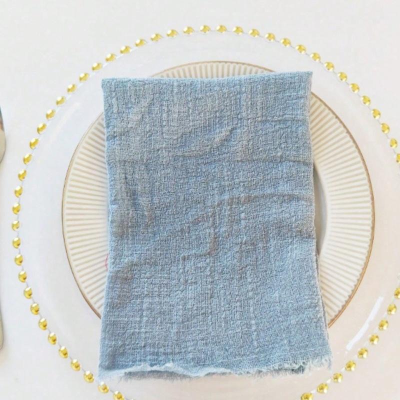 1pc Wedding Gauze Cotton Napkins Soft Dining Table Design Mat, Suitable for Showers, Christmas Dinners,decoration