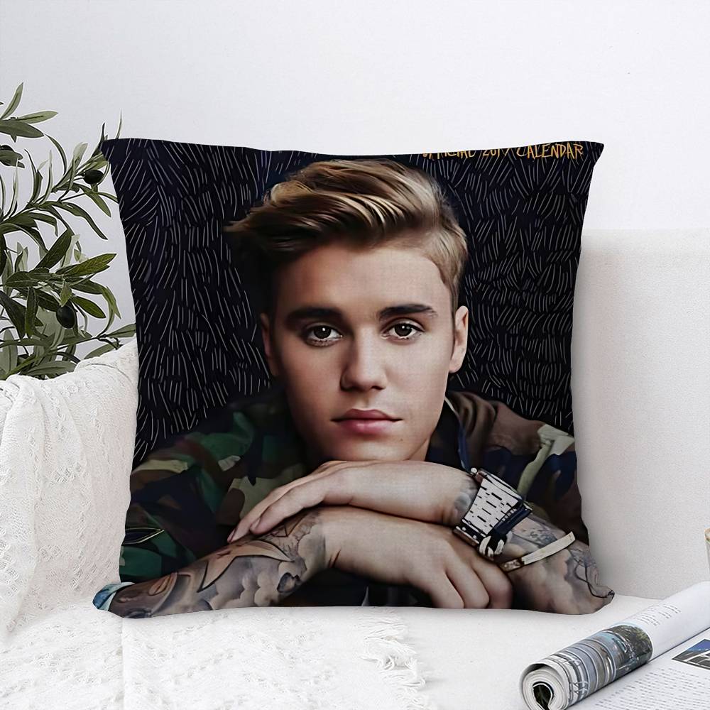 

Popular Singer J-JustinS B-BieberS Pillowcase Toon Gift Cushion Cover Bedroom Home Sofa Chair Seat Decor Pillow Case 30cmx30cm