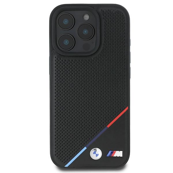 BMW Bmhmp16L23Pupdk Iphone 16 Pro 6.3 Czarny/Black Hardcase M Perforated Tricolor Line Magsafe