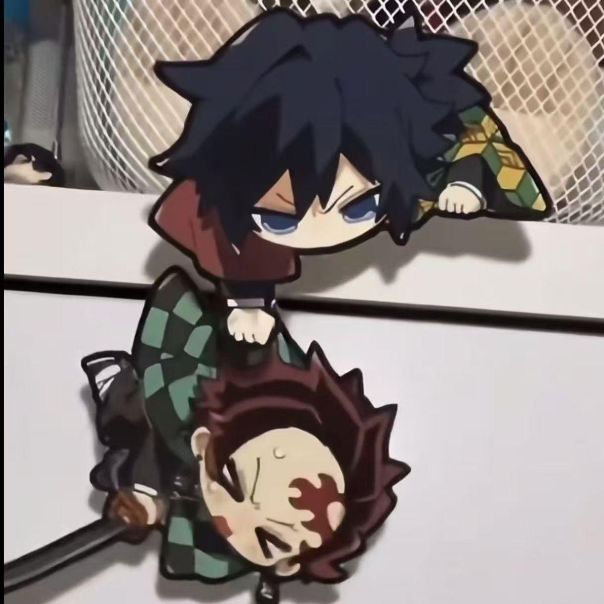 2025 Handmade Demon Slayer Tanjiro & Giyu Acrylic Keychain Souvenir