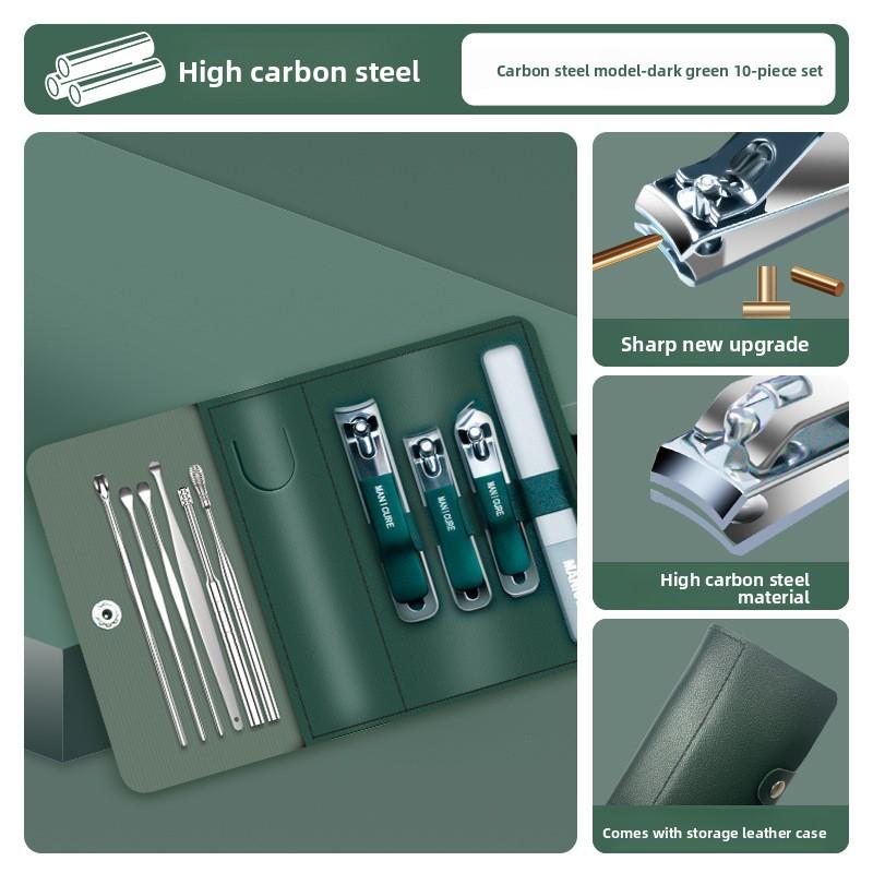 8/10/14 Pieces Stainless Steel Nail Clipper Set Manicure Pedicure Tools Kit with Nail File Cuticle Scissors forHome Travel Gifts